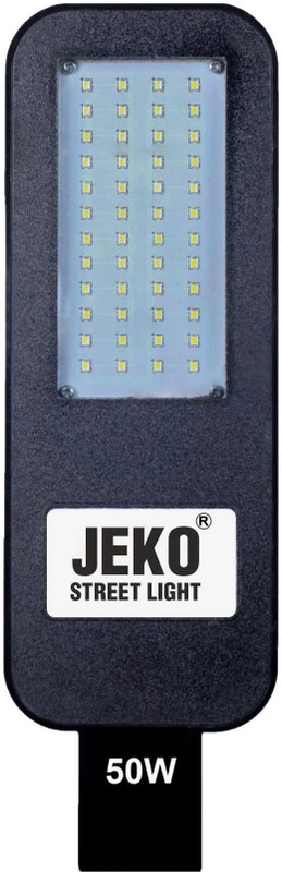 Jeko Durable 50W BIS Certified LED Street Light - Waterproof Outdoor Corded Lamp for Streets & Parking Lots Street Light Outdoor Lamp(Black)