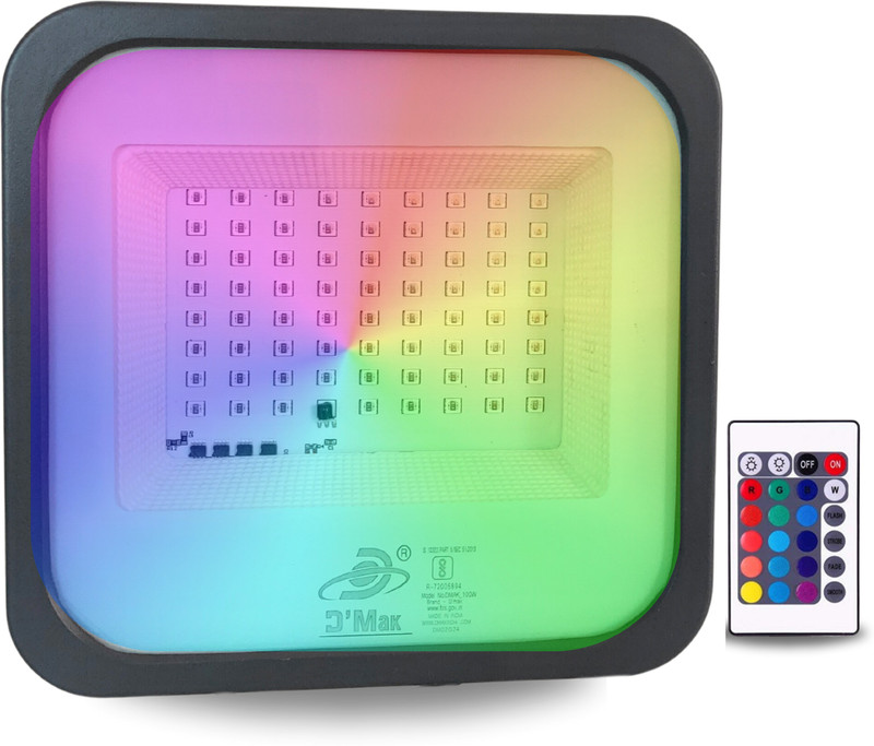 D'Mak DMAK100 Flood Light Outdoor Lamp(Multicolor)