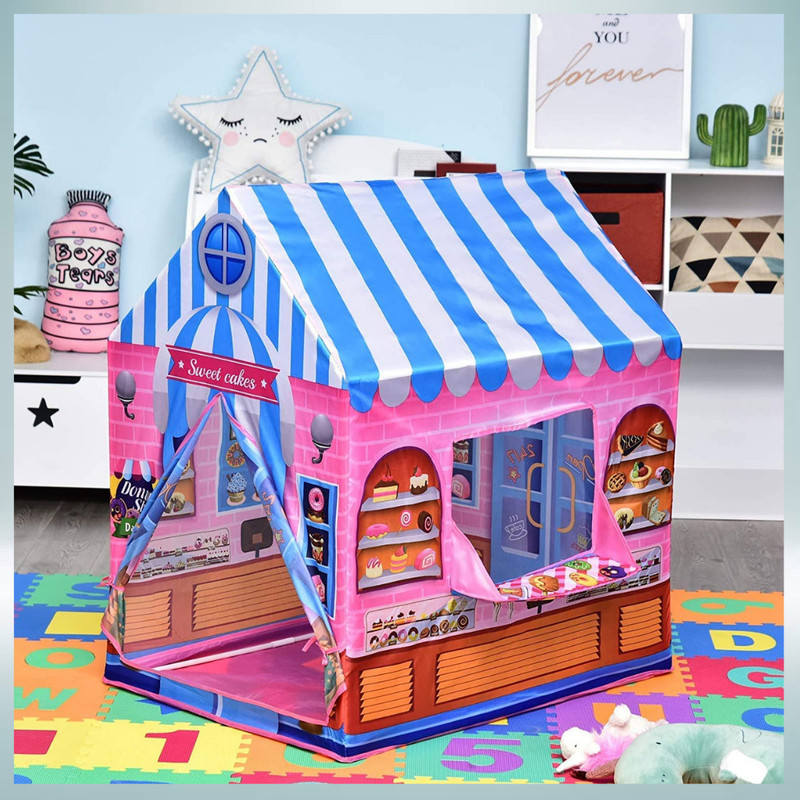 cloudconcept Light Weight Kids Play Tent House for 1-10 Year Tent House_(D2)(Pink)