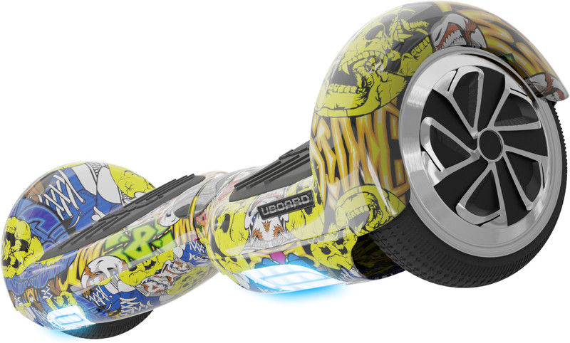 Uboard Classic 6.5 Hoverboard with App Connectivity, Inbuilt Bluetooth Speaker Military(Blue)