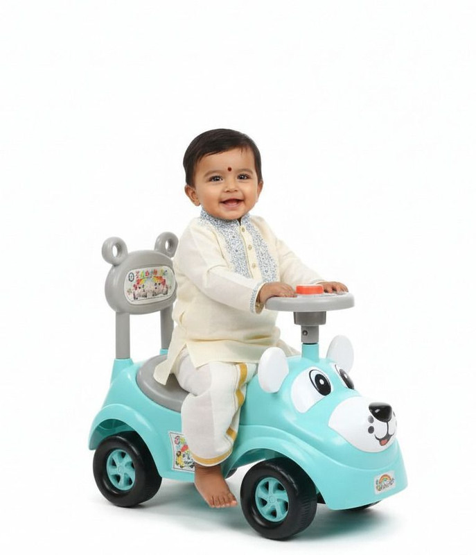 TOYPROFESSOR Kids Ride on Toys Car Swing car With Music toy(Green)