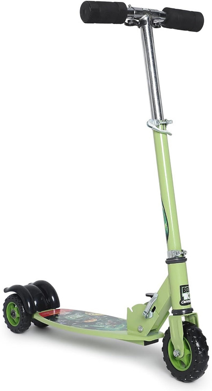Zyamalox Metallic 3-Wheel Scooter for Kids - Sturdy green Kick Scooter(Green)