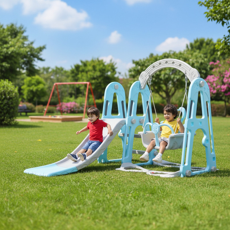 Her Home Slide and Swing Combo for Kids -Super Garden Slider & Swing Combo(Multicolor)