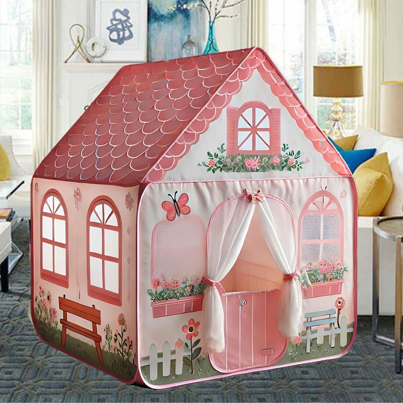 Eligent Enterprise New EXCELLENT BIG SIZE KIDS PLAY TENT FOR GIRLS AND BOYS ( PINK DOREMON)(Multicolor)