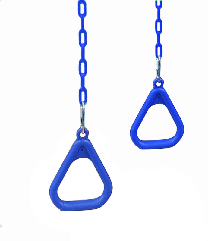 HOP N PLAY Gym Trapeze Ring Set: Outdoor and Indoor Adventure for Kids and Adults(Blue)