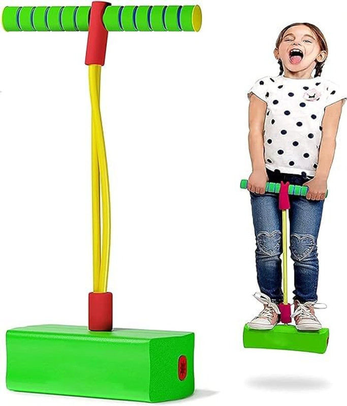 Dizaa Pogo Stick Foam Pogo Jumper for Height Increase Kids Jumper(Yellow, Green)
