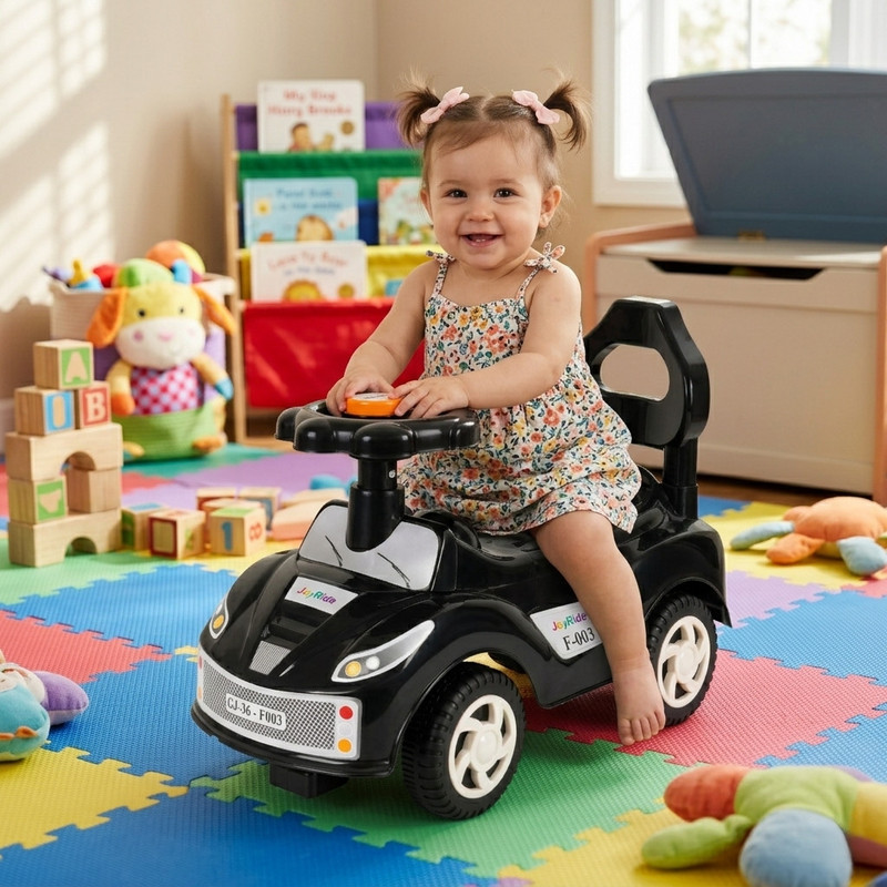 JoyRide Ride on Car | Toys car | Push Car | Cycle | Sports Car | Ride on Toy with Hor(Black)