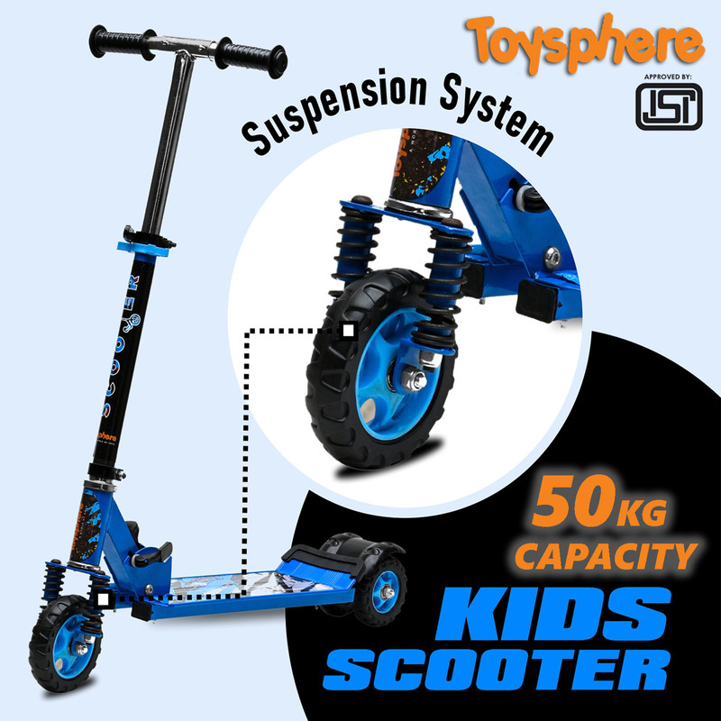 Toysphere TSC 120 SCOOTER | SUSPENSION SYSTEM KIDS SCOOTER(Blue)