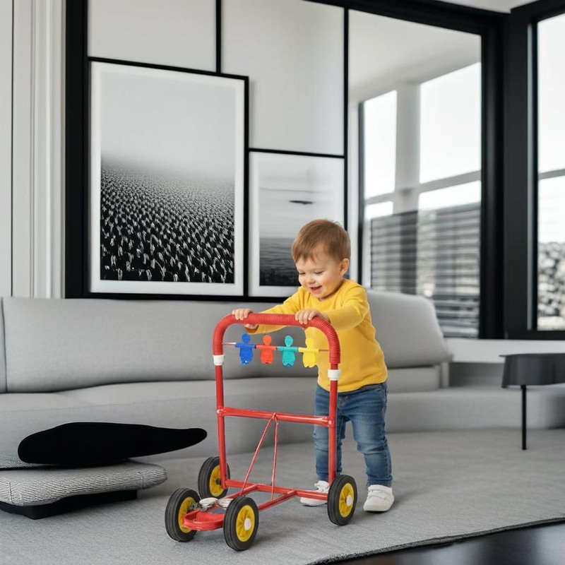 TOYPROFESSOR Activities Include Flipping Doors, Sliding Beads, Turning Gears,(Red)