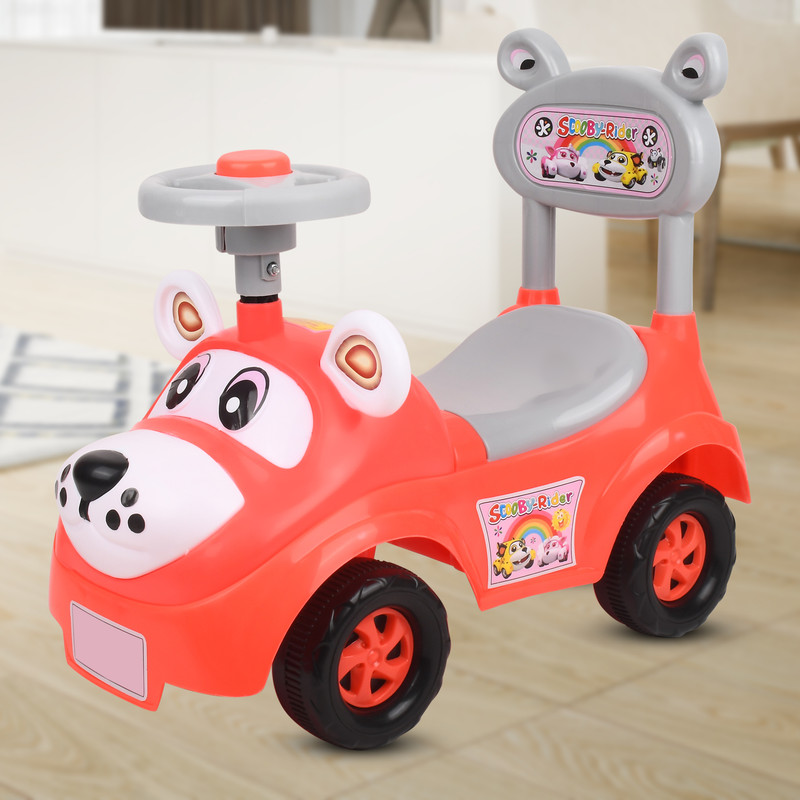 VARAA G MONKEY FACE, KIDS CAR FOR 1 TO 2 YEAR KIDS ONLY, LIGHT & MUSIC WITH BACK REST Car Non Battery Operated Ride On(Multicolor)