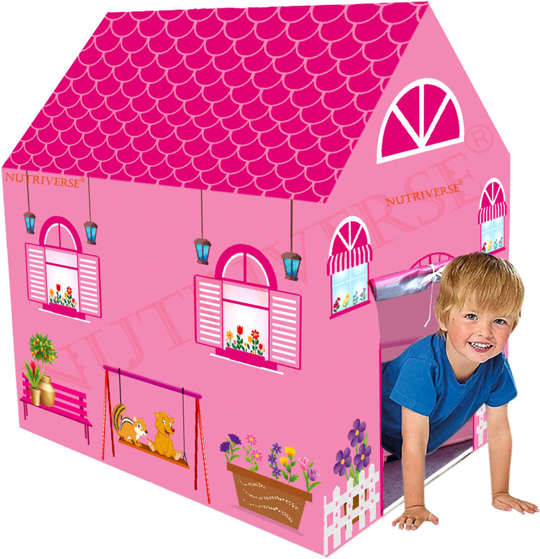 Mintorsi umbo Size Hut Type Kids Play Baby Tent House(Pink)