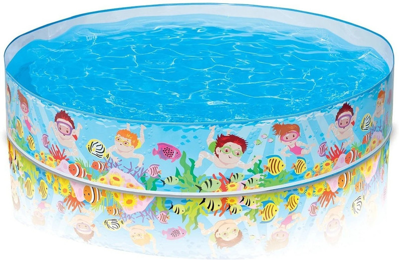 INTEX fun Inflatable Swimming Pool (Multicolor)(Blue)
