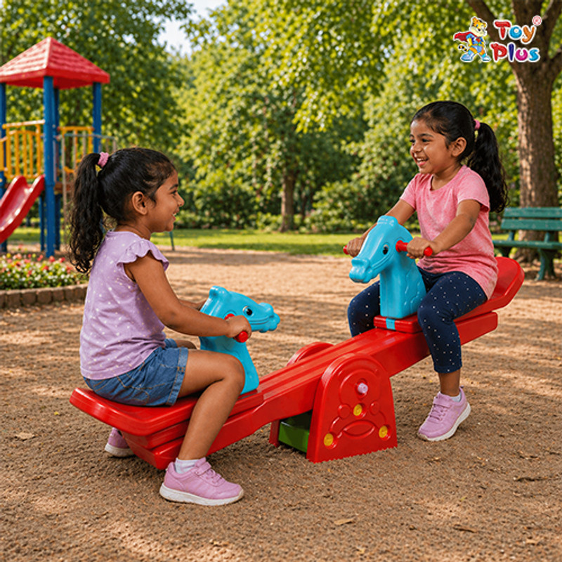 Toy Plus Kids Rocker Seesaw Toy for Home Play/Balance Activity(Blue, Red)