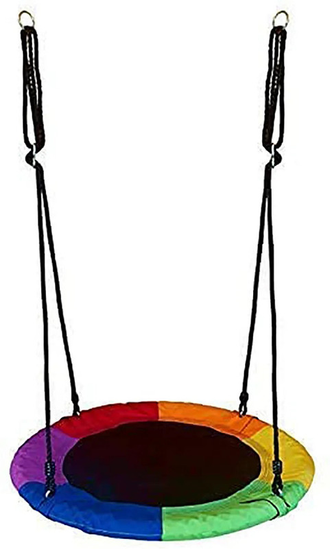 Reznor Round Tree Swing with Heavy Duty 6ft Long Hanging Rope for kids & adults(Multicolor)