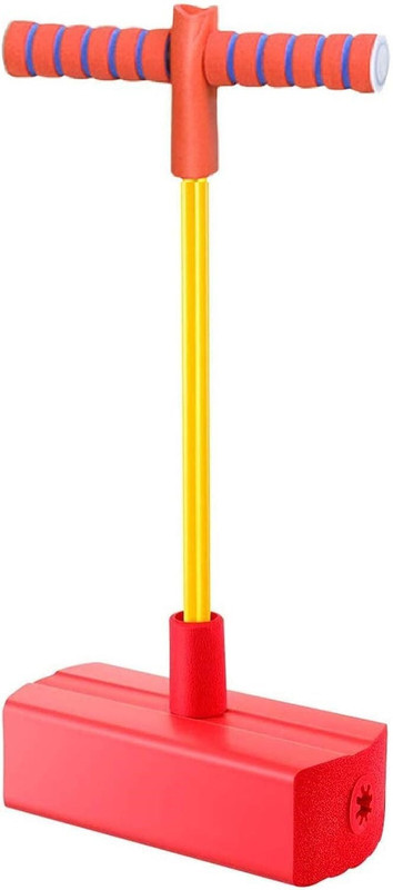 Shopeleven Pogo Jumper Fun and Safe Pogo Stick for Toddlers, Durable Foam Jumping Stick(Red, Yellow)
