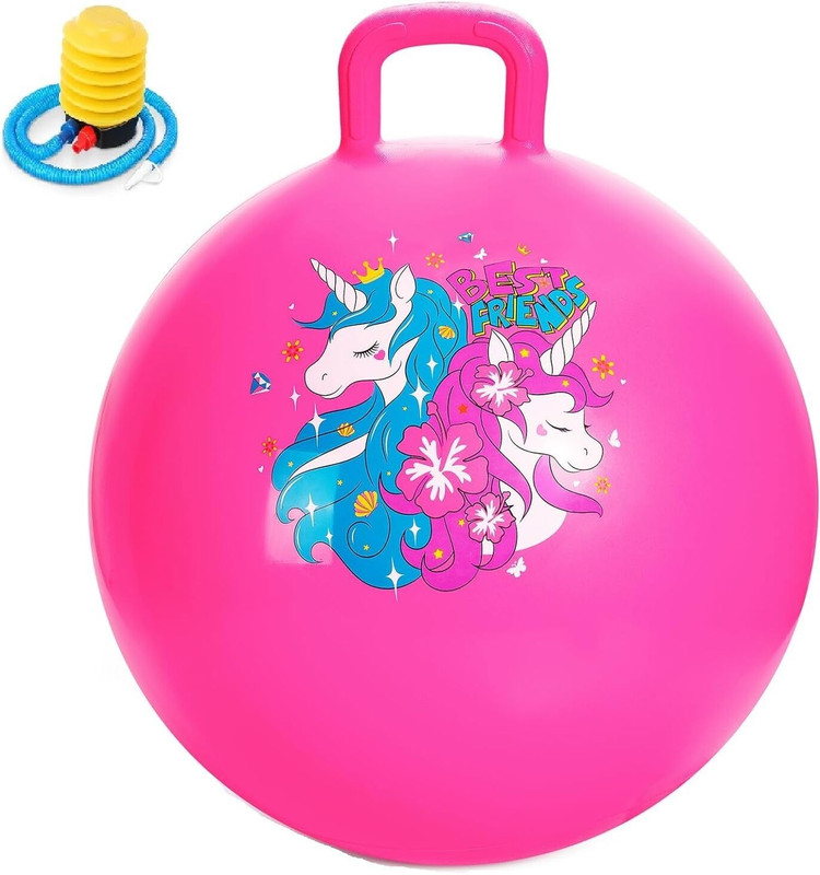 Tadatmay Bouncing Hop Ball for Kids Jump and Bouncy Hop Ball with Manual Air Pump Gym Ball(With Pump)