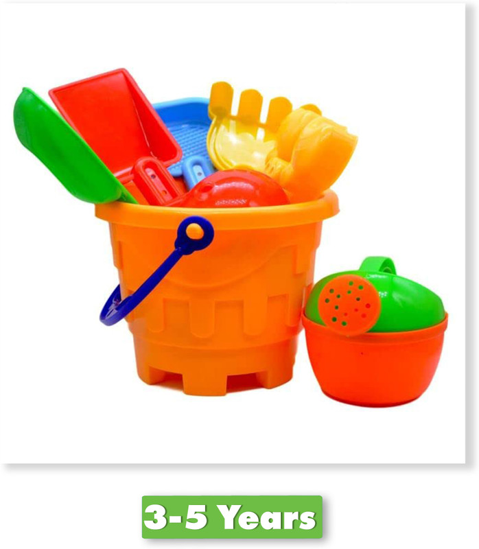 Smartcraft Beach Play Set for Kids Sand Play Set with Bucket, Shovels & Molds(Multicolor)
