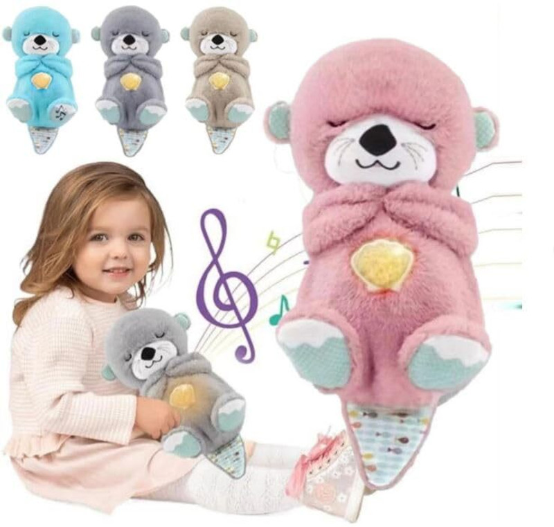 SHOPOGENIX Portable Plush Stuffed Animal Toy Breathing Teddy Bear with Music, Sound, Light(Multicolor)
