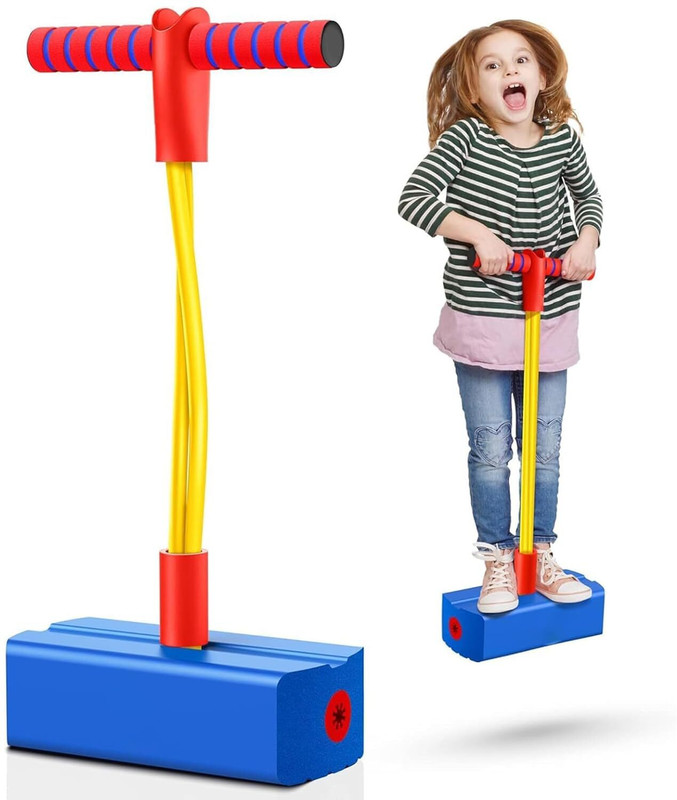 Prifremi Red Pogo Jumper Stick with Foam Base for Kids(Multicolor)
