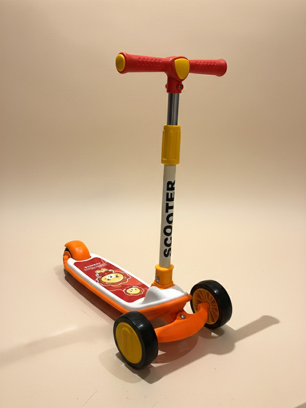 Toyterra Mylo Foldable Kids Scooter LED Wheels & Music 50Kg Capacity For 3 YR+(Blue)