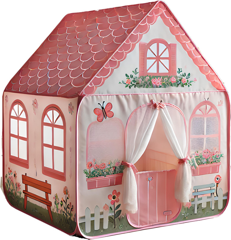 Shopnow 116-Indoor and Outdoor Kids Play Tent DOREMON_PK20(Pink, Beige, Multicolor)