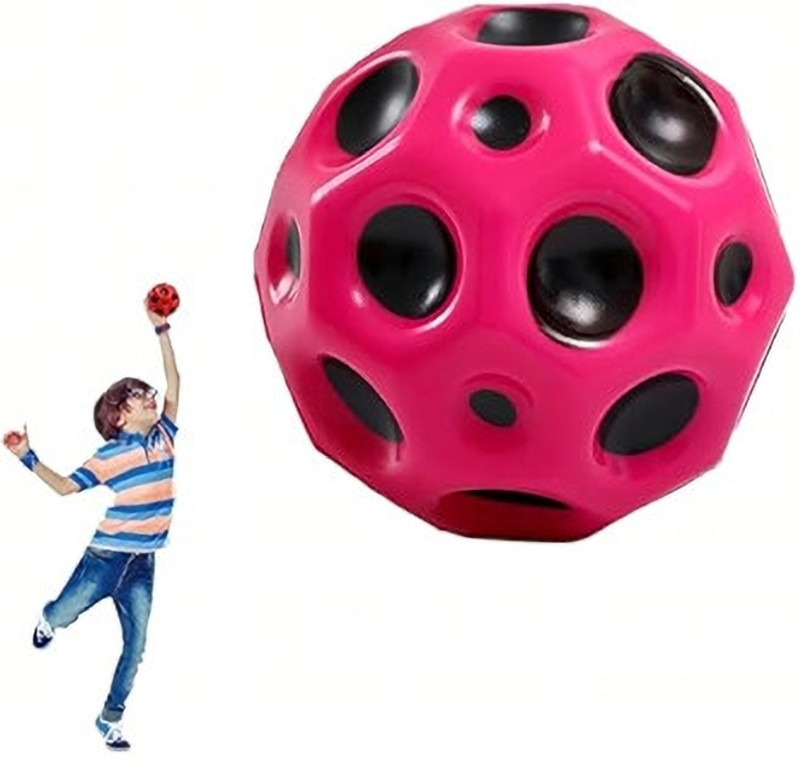 ParshvGroups Moon Ball, Bouncy Ball, Jumping Ball, Hole Ball(Pack of 1)(Pink)