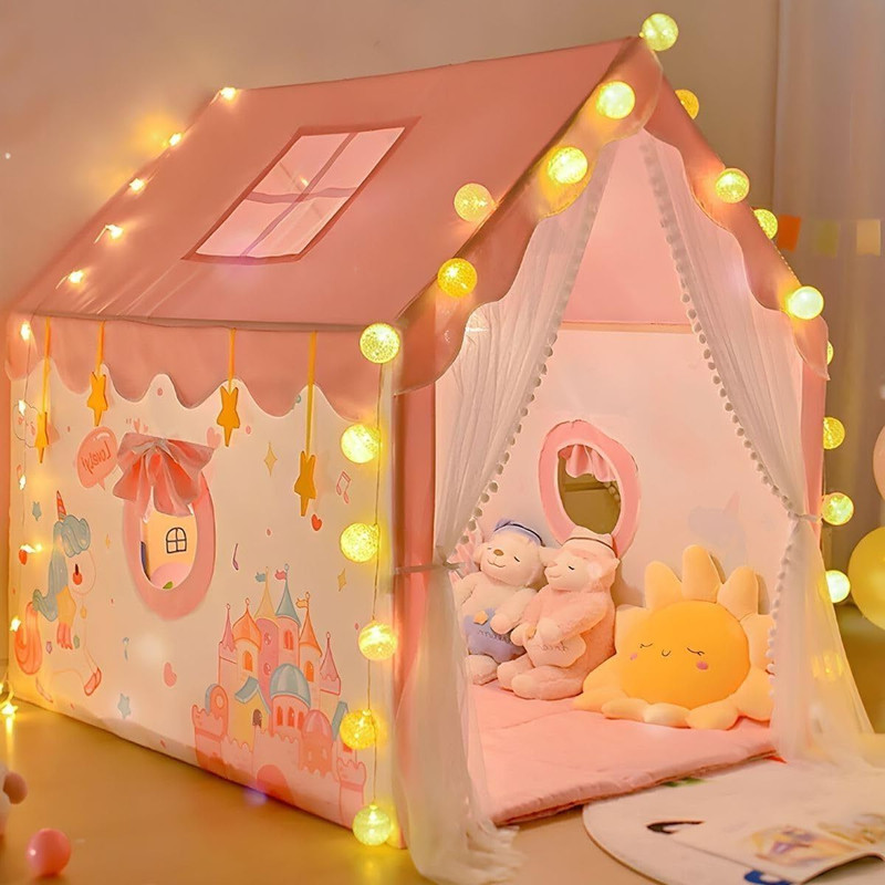 Shopnow New Children Boy Girls Portable Castle Playhouse(Multicolor)