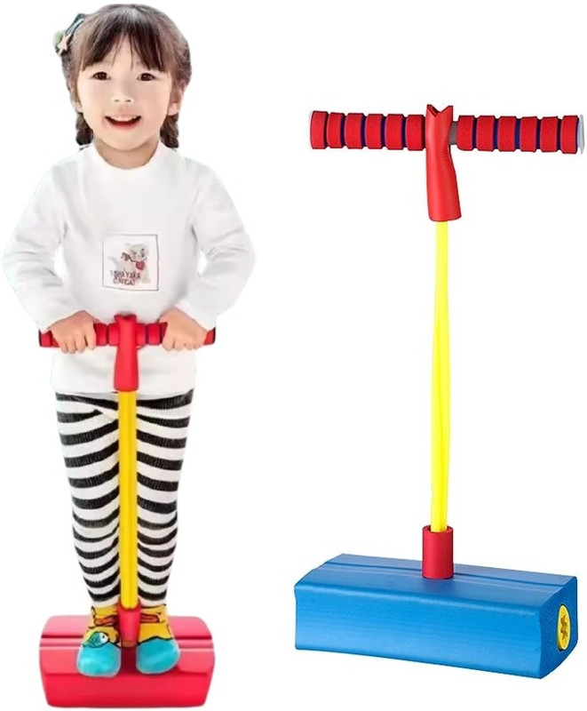 TAPAHPRIYAY Pogo jumper Stick with Safe Foam Hopper Stick for Active Play Indoor &Outdoor(Multicolor)