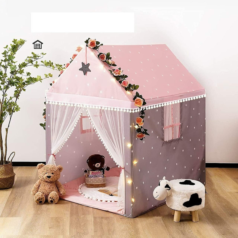 RADHE ENTERPRISE Jumbo Size Extremely Light Weight Kids Play Tent House for Girls and Boys(Pink)