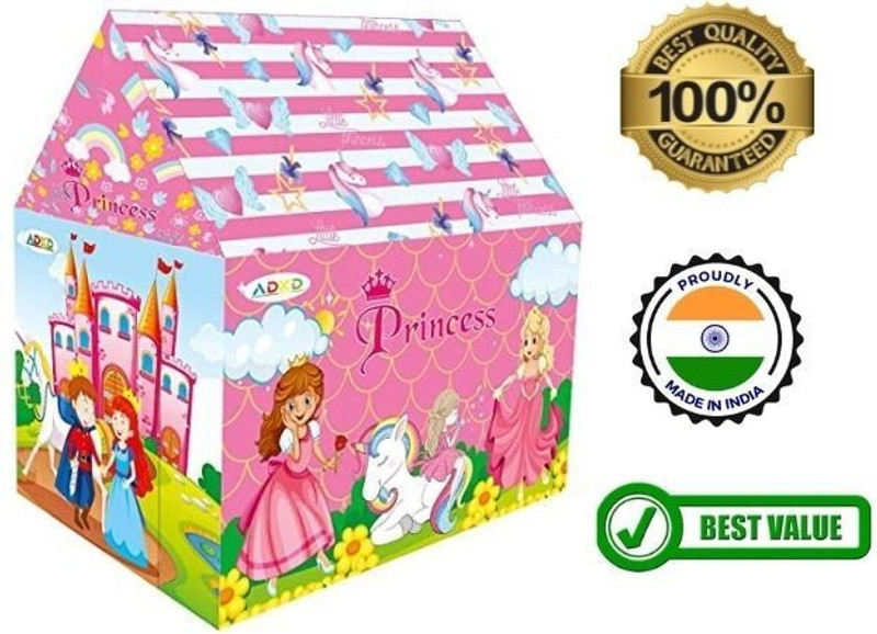 MSM ZONE Play tent house for kids in Red Farm House theme(Red)