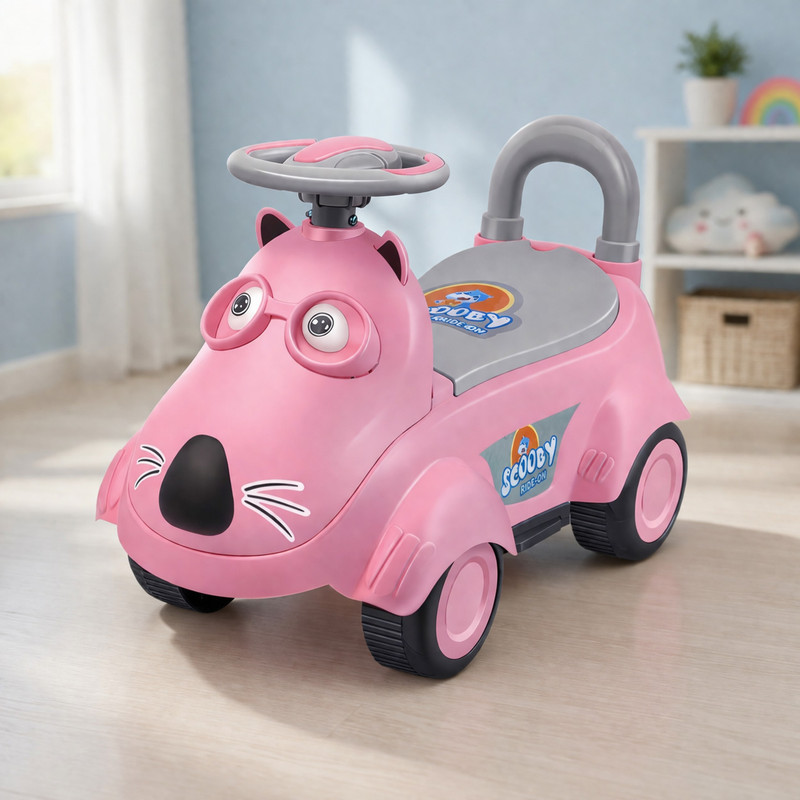 SPEEDFOX Kids scooter | Baby Toy Car with Backrest | Ride On Car for Boys & Girls(Pink)