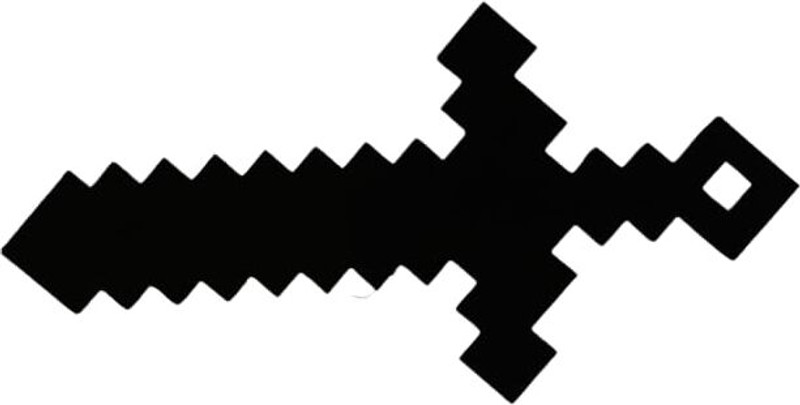 CERO 3D Printed Minecraft Starless Night Pick Axe for Kids (Black PLA)(Black)
