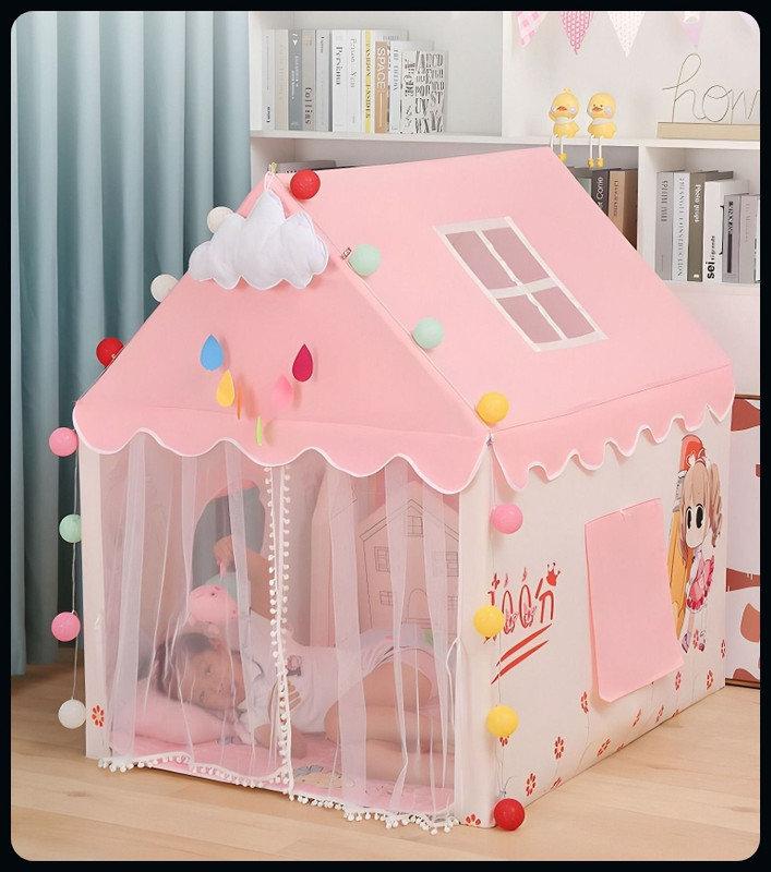 KENIX New outdoor 23-Tent House for Kids_PK56(Pink, Multicolor, White, Beige)