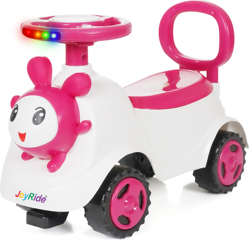 JoyRide Cartoon Ride On Push and Pull Rider | Storage Compartment | Lights and Music Rideons & Wagons Non Battery Operated Ride On(Pink)