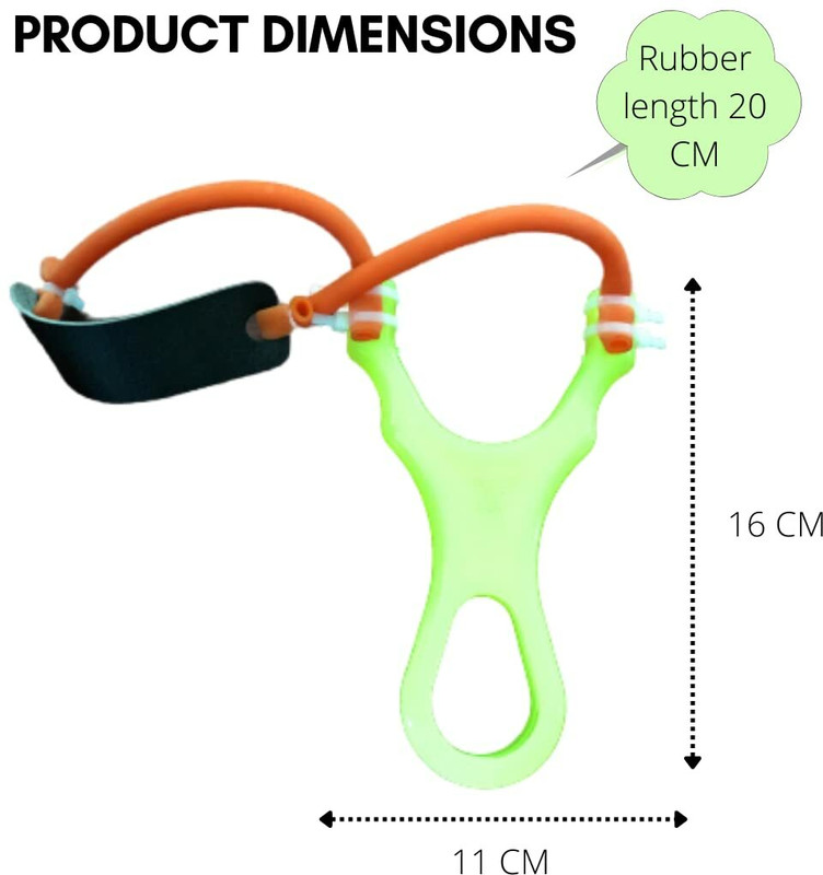 Naama 1pc Rubber Catapult, Gulel. Slingshot for Sports & Outdoor Games, Gift for Kids(Multicolor)