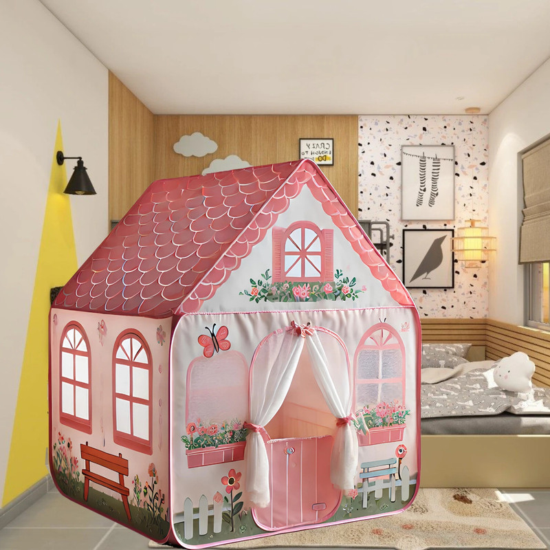 cantus Jumbo Size Happy Birthday Kids Play Tent House for 10 Year Old Girls and Boys(Pink)
