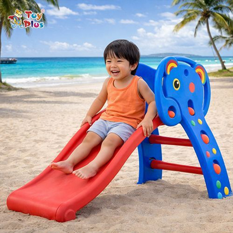 Toy Plus Toddler Indoor Slide with Easy Setup & Safety Design(Blue, Red)