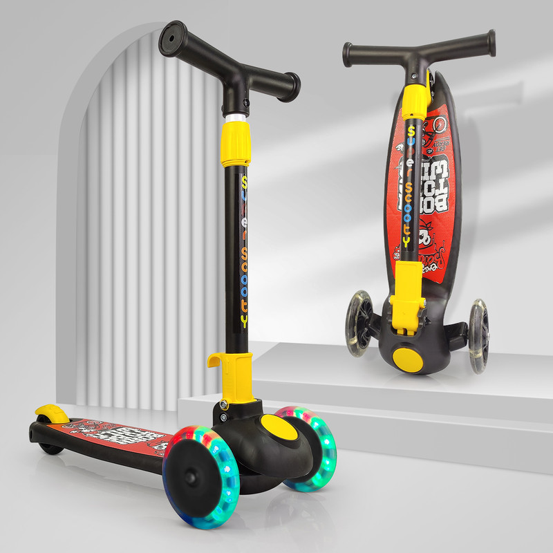 AlvexToys Scooter 009 LED Kids Scooter(Black, Pack of 1)