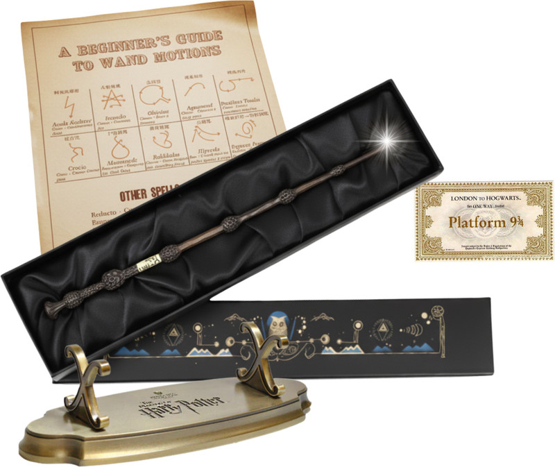 Fusked Light Harry Potter Wand - Magic Wands with Premium Wand Stand(Gold, Brown)