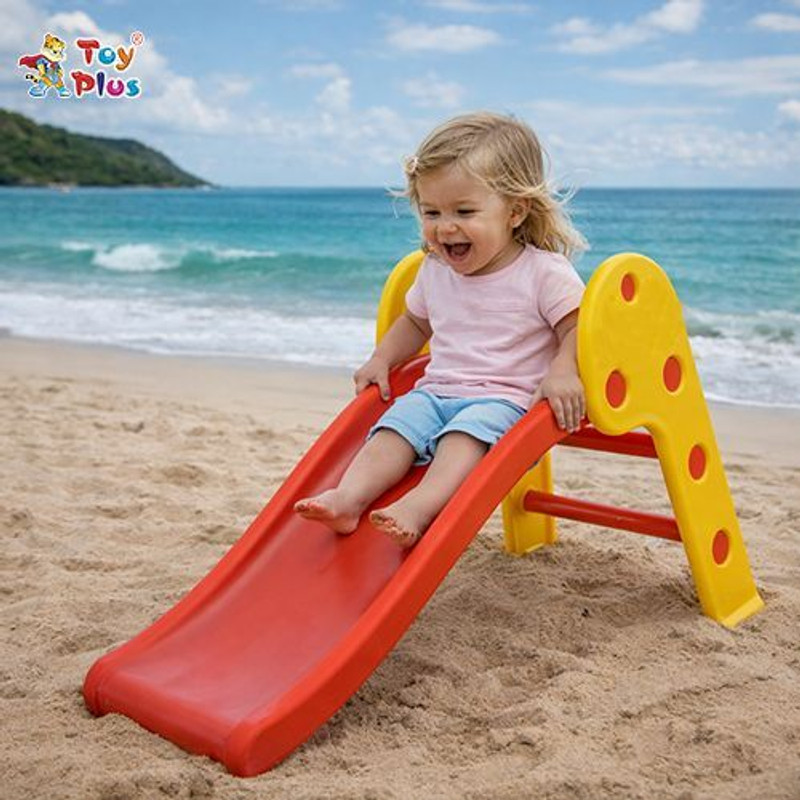 Toy Plus Baby Play Slide with Stable Base & Smooth Glide Finish(Yellow, Red)