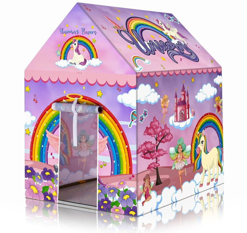 YUGSALES Kids house tent house for 10 years boys and girls(Big Size) (Multicolor)(Pink)