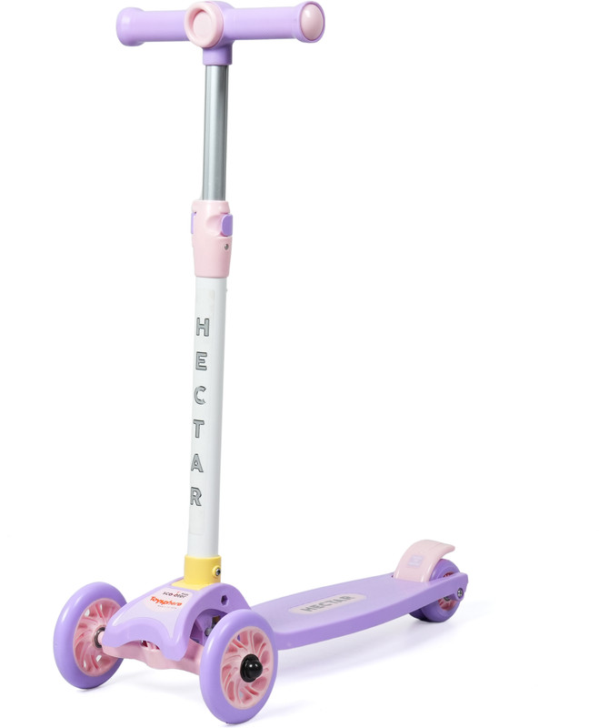 maaluv HECTAR TOYS Tike Scooter NON LIGHT For Kids 3 To 10 Years PU Wheels With Brake Scooter Battery Operated Ride On(Purple)