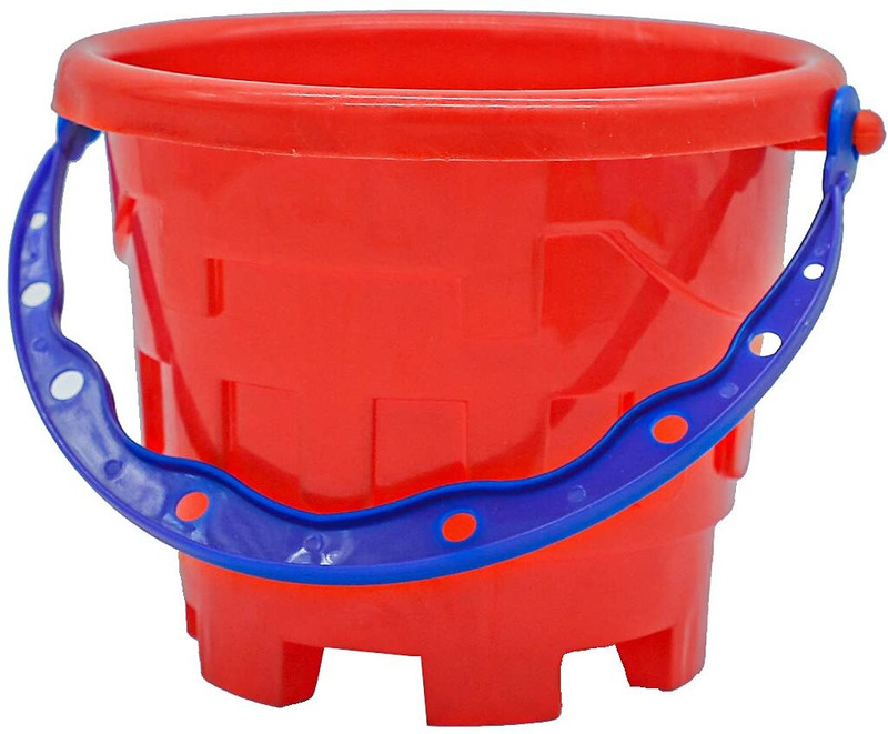 Ruffo Beach Bucket Set for Kids with Spade, Rake, Watering Can and Molds