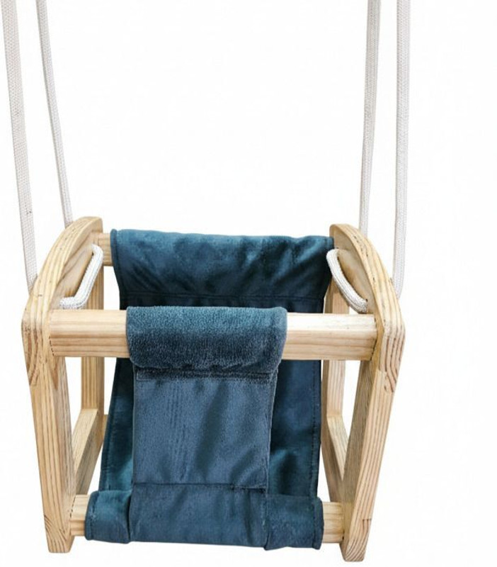 kidsstudio Swing Kids Indoor Wooden Swing Chair | Freestanding Baby Swing with Back Support(Maroon)