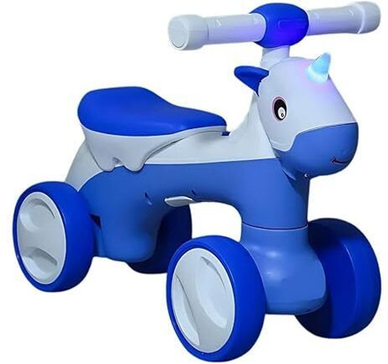 JoyRide JoyRoller Ride-On Toy for Kids |Push Rider|Backrest Indoor/Outdoor Use 1–3 Years(Blue)