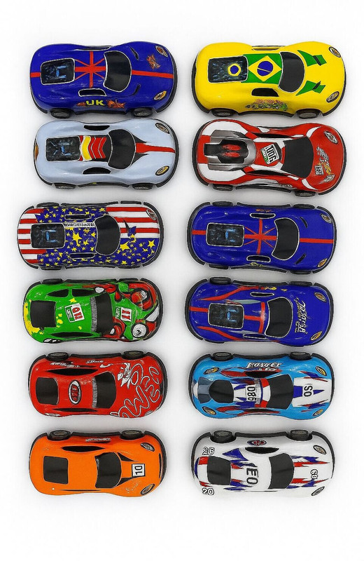 Rodio Mini Metal Toy Car Set – 12 Pieces, 3 Inch Die-Cast Vehicles for Kids(Multicolor)