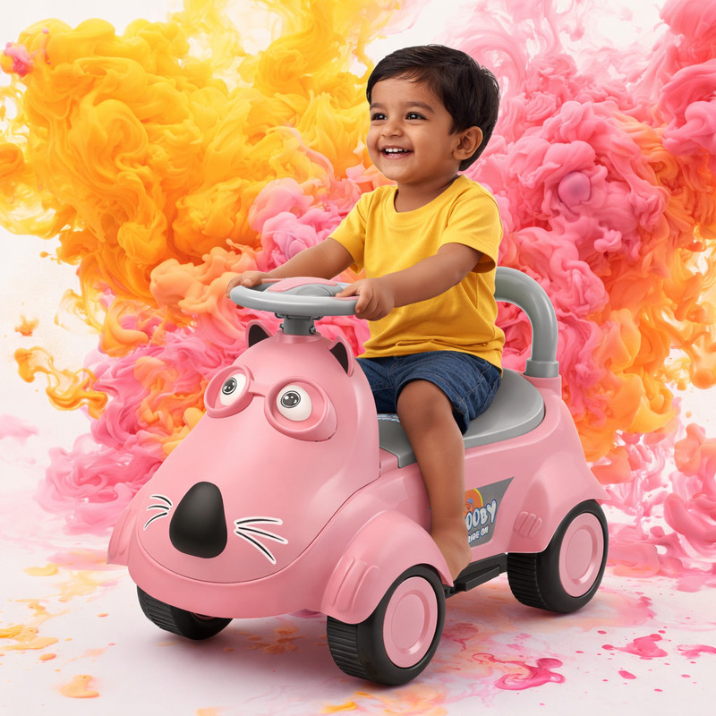 SPEEDFOX Kids Ride On Toy Car | Push Car for Toddlers with Steering Wheel | rider for kid(Pink)