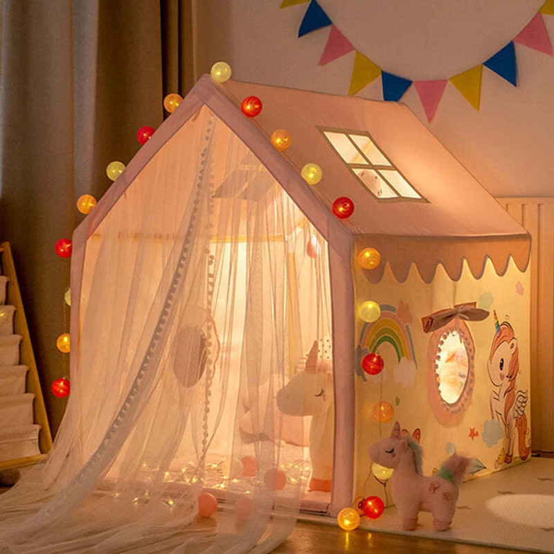 dhruvayfab Unicorn Play Tent House For 3-8 Year Boy And Girls(Pink)