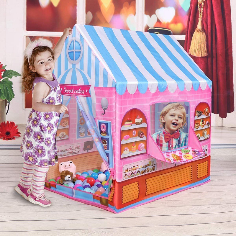 MSM ZONE Jumbo Size Extremely Light Weight, donutshop theam Kids Play Tent House(Multicolor)