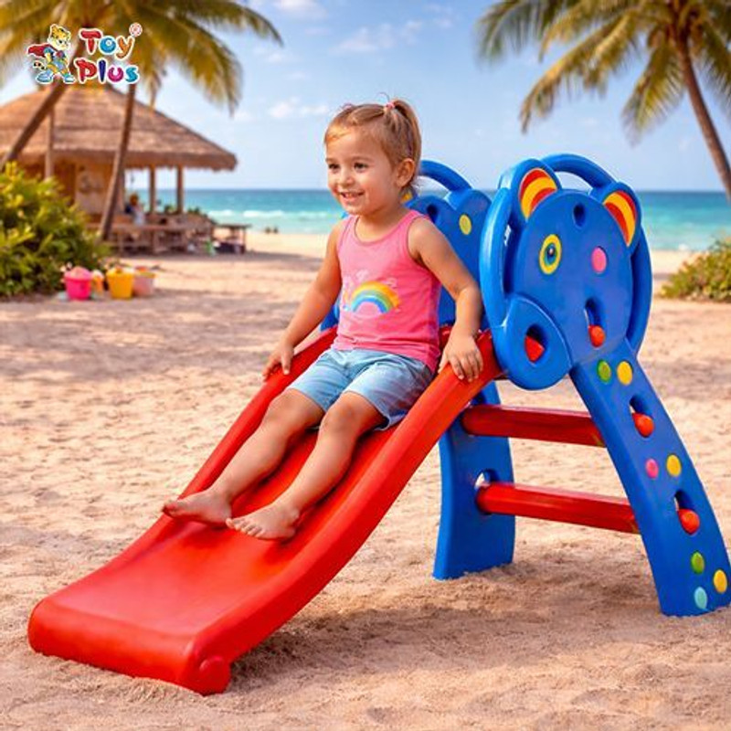 Toy Plus Children Slide Toy with Wide Base & Smooth Glide Design(Blue, Red)
